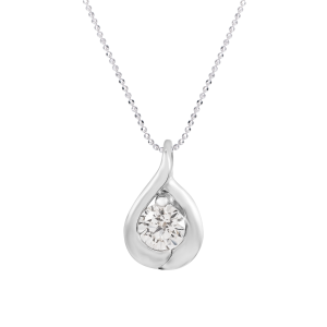 Mặt dây chuyền Kim cương Vàng trắng 58,5% (14K) PNJ DD00W000134
