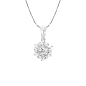 Mặt dây chuyền Kim cương Vàng trắng 58,5% (14K) DDDDW002967